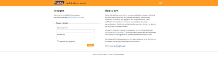 funda certificatensysteem